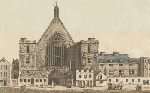 Westminster Abbey and Winchester Cathedral, Bertuch's Picture Book, circa 1800, close-up 2