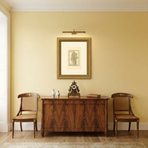 Hand-Colored Antique Map of the Tribe of Asher, Wyld, 1823, shown framed in a room, true to size