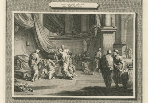 Antique Biblical Engravings, Mortier Amsterdam, Acts & Apocalypse, c.1700, close-up 2