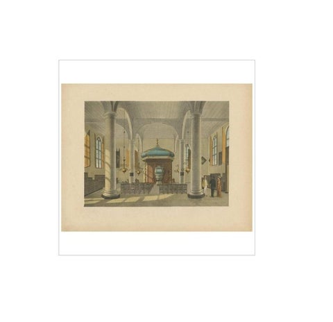 Antique Print of a Church Interior in Batavia by M.T.H. Perelaer, 1888, view 4