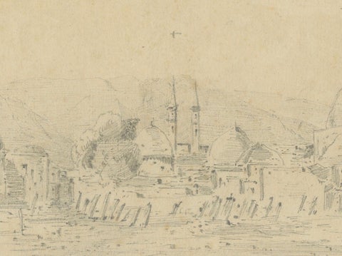 Historic View of Damascus and Burial Site of a Prophet's Wife, Anonymus, 1869, close-up 4