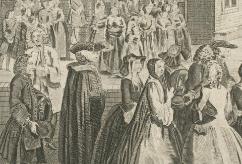 Baptism Ceremony of Rijnsburg Collegiants, Germany, Engraved for Portlock, 1790, close-up 3