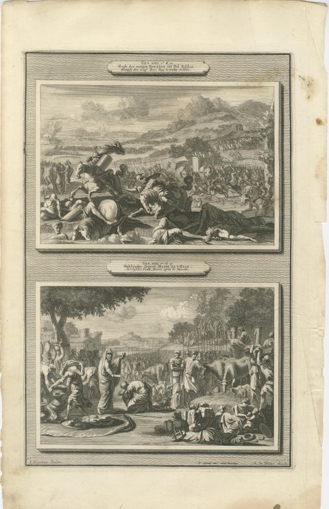 Genesis Narrative Engravings Set, Mortier Amsterdam, Flood to Babel Scenes 1700, view 7
