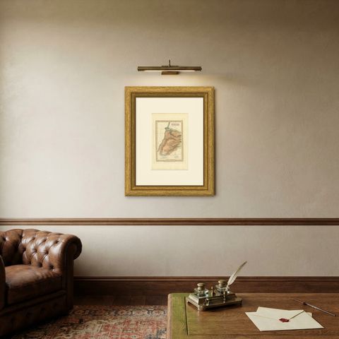 Hand-Colored Antique Map of the Tribe of Dan, James Wyld, 1823, shown framed on a wall, true to size