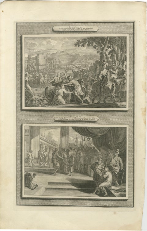Biblical History Engravings, Joseph and Moses, Dutch Bible Series c.1700, view 2