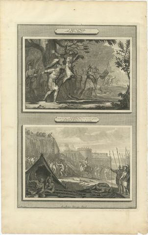 Death of Absalom and the Head of Sheba over the Wall, Pieter Mortier, circa 1700, view 2