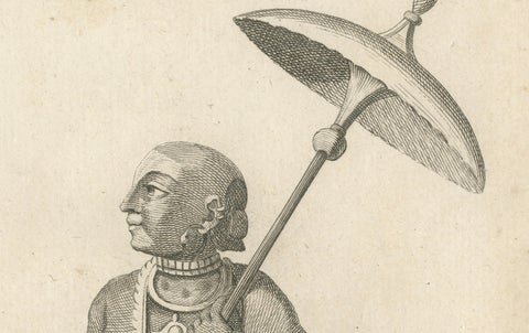 Unique 1806 Vamana Vishnu Dwarf Avatar Antique Print, Hindu Engraving, close-up 5