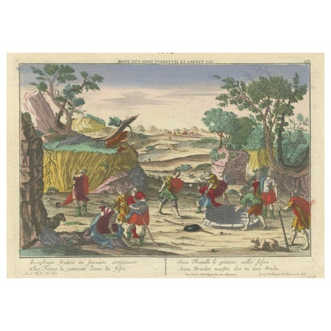 Optical Print of Joseph Thrown into a Pit by His Brothers, 1770, Biblical Scene