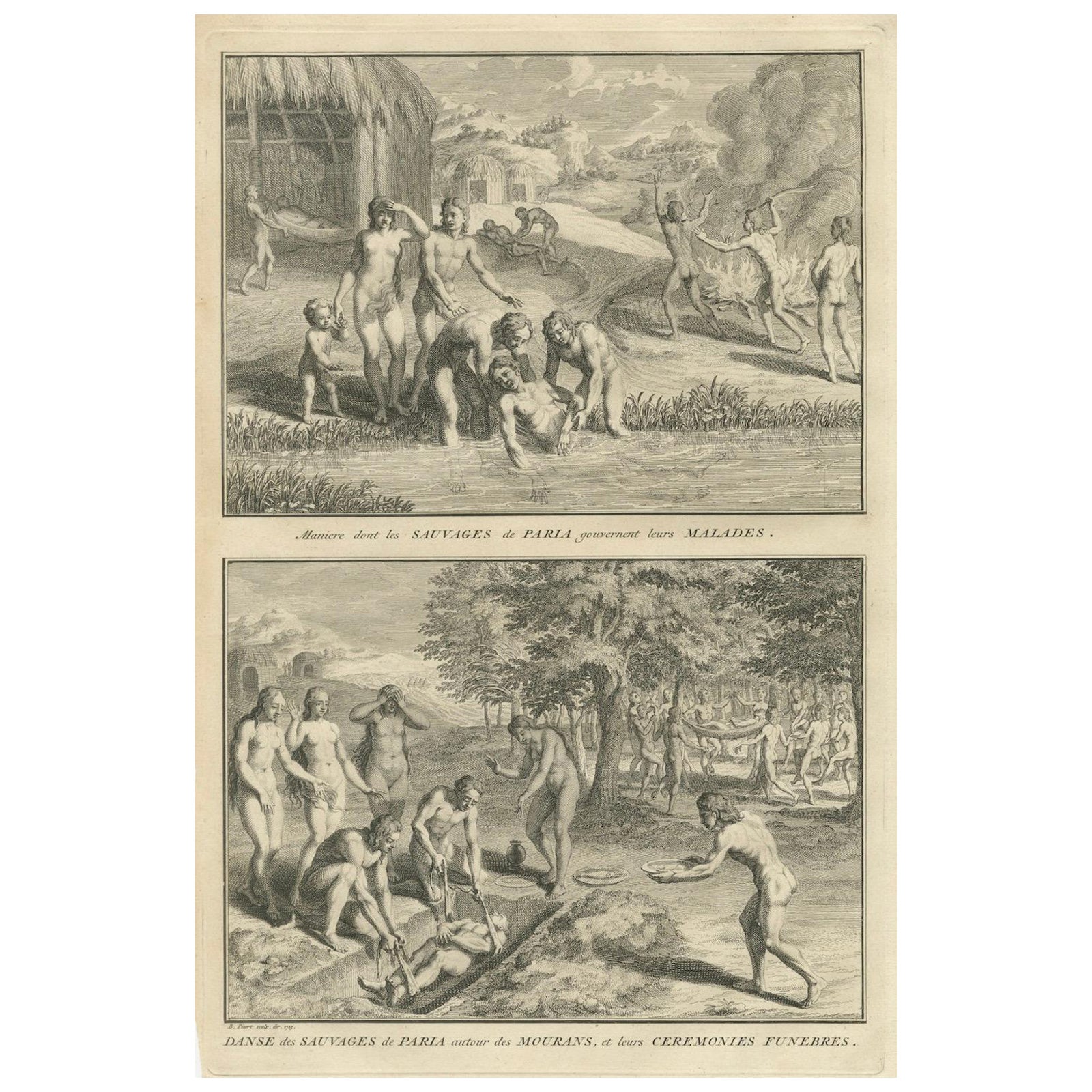Healing and Funeral Rituals of the Paria Natives, imagined in 1734
