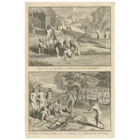 Healing and Funeral Rituals of the Paria Natives, imagined in 1734