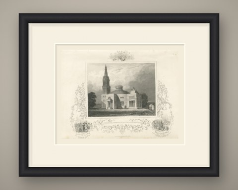Episcopal Church at Richmond, Virginia, Bacon and Berkeley 1676, circa 1850, shown framed