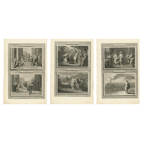 Life of Christ and the Apostles, Six Gospel Scenes, Mortier Engravings ca.1700