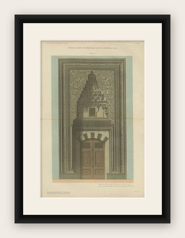 Green Mosque Portal of Bursa, Ottoman Islamic Architecture, Raymond 1924, shown framed