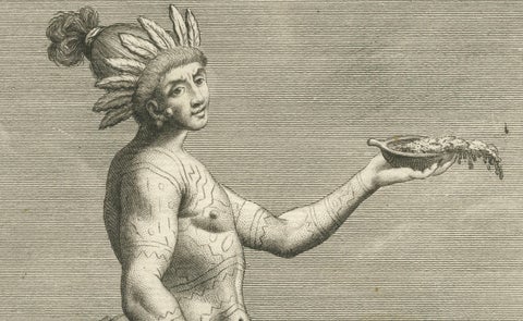 Saturiova: The Warrior King of Florida Performing a Ritual Sacrifice, c.1790, close-up 4