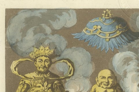 Chinese Religious Figures and Temple Statues, Ferrario Costume Series, 1815, close-up 4