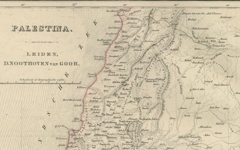 Palestine & Holy Land Map with Jerusalem Insets, Nieuwe Hand-Atlas, 1876, close-up 4