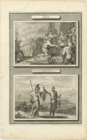 The Fall of Solomon and Ahijah's Prophecy to Jeroboam, Mortier, circa 1700, view 2