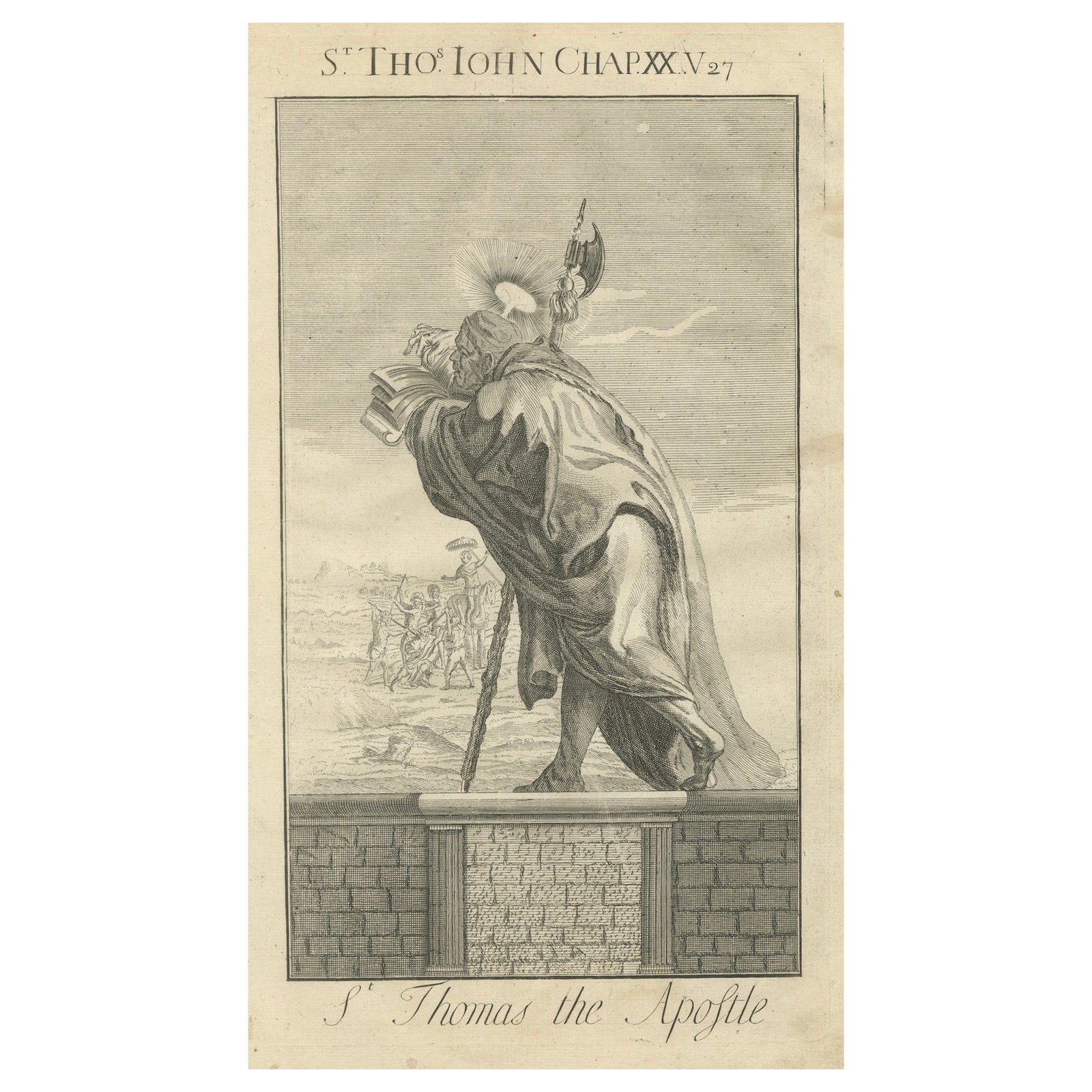 St. Thomas Apostle Engraving, John XX Doubting Thomas c.1735