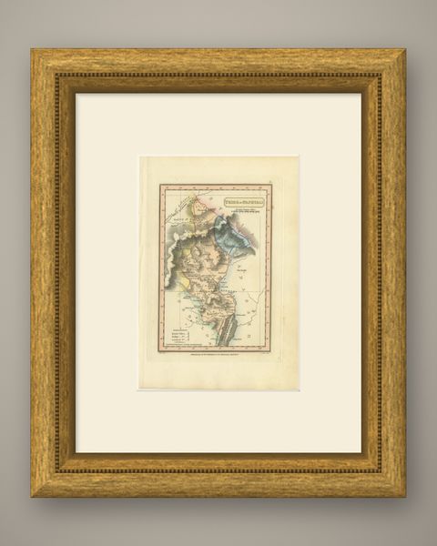 Antique Map of the Tribe of Naphtali, Wyld Scripture Atlas, 1823, shown framed