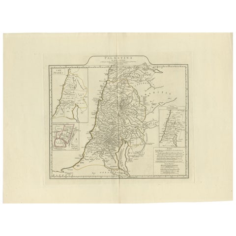 1767 D’Anville Map of the Holy Land: Ancient Divisions and Biblical Geography