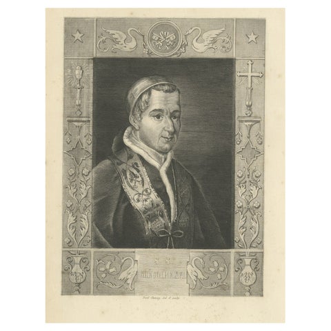 Antique Portrait of Pope Gregory XVI, 1845