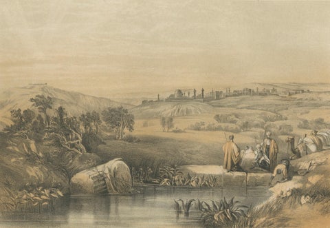 Chromolithograph of the Surroundings of Jerusalem, Biblical Landscape, ca.1862, close-up 3