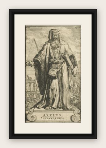 Christian Presbyter Arius 'Arrius' Alexandrinus of Alexandria, Egypt, 1701, shown framed