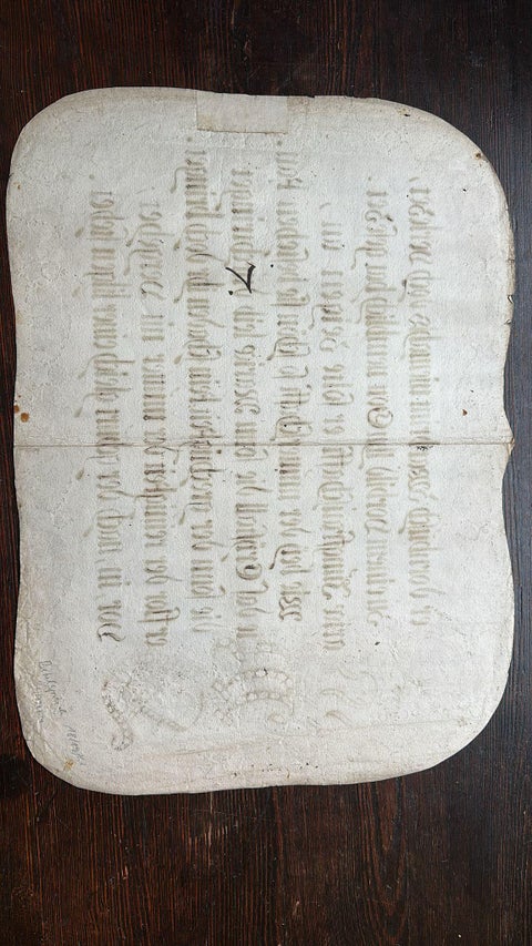 Unique 18th c. German Manuscript Broadside, Virgin Mary Devotional Poem, c.1750, view 3