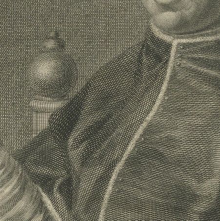 Antique Print of Pope Adrian VI by Houbraken '1727', close-up 1