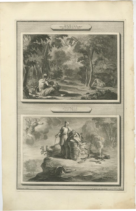 Creation of the World to Abraham Sacrifice, Genesis Engravings, 1700, view 8