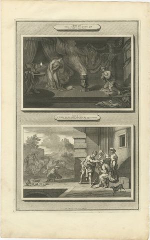 Tobias Drives Out the Demon and Heals Tobit's Blindness, Mortier circa 1700, view 2