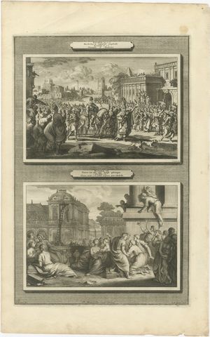Triumph of Mordecai and Haman Hanged on His Own Gallows, Mortier, circa 1700