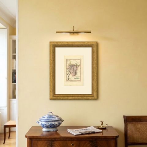 Hand-Colored Antique Map of the Tribe of Reuben, James Wyld, 1823, shown framed on a wall, true to size