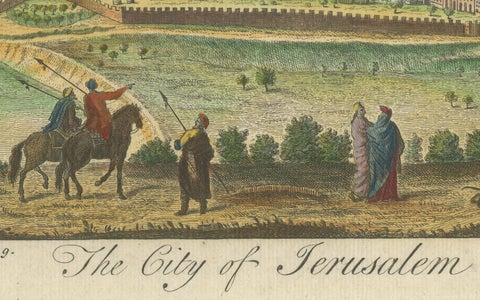 A General View of Jerusalem in the Early Part of the 18th Century" (circa 1752), close-up 3
