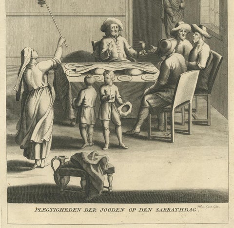 Antique Print of Jewish Ceremonies by A. Calmet, 1727, view 4