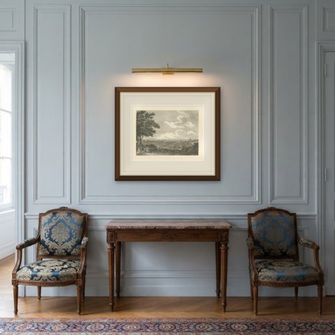 Rome with the Dome of Saint Peter's, Engraving Published by Thomas Kelly, 1816, shown framed in a room, true to size