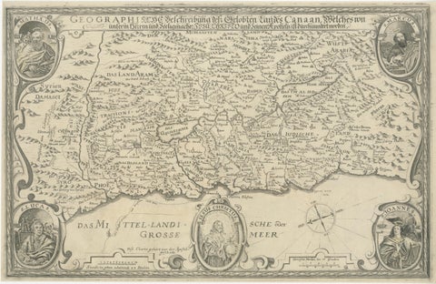 Scare Map of Canaan, with Portraits of the Apostles of Matheaus and Others, view 2