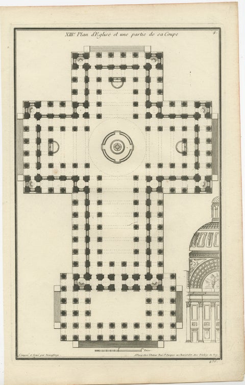 Neoclassical Sanctum: De Neufforge's Ecclesiastical Engravings of a Church, 770, view 2
