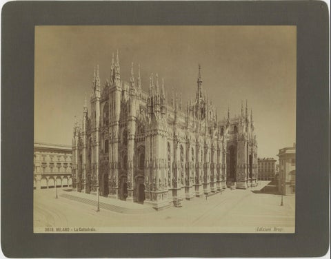 Late 19th-Century Photograph of Milan Cathedral by Edizioni Brogi, circa 1870, close-up 5