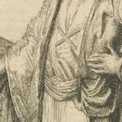 Antique Print of Paul of Samosata by De Hooghe, circa 1701, close-up 1