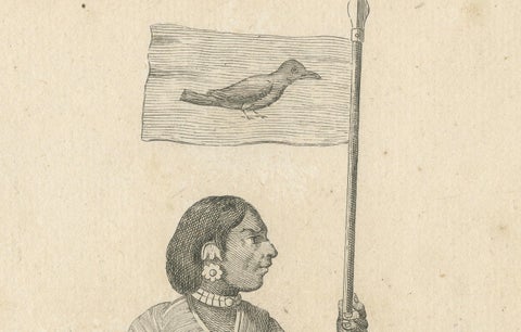 Unique 1806 Mudevi Goddess of Discord Antique Print, Hindu Engraving, close-up 5