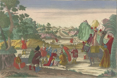 Optica Print of Joseph Sold by His Brothers to Ishmaelites, 1770 -Biblical Scene, close-up 2