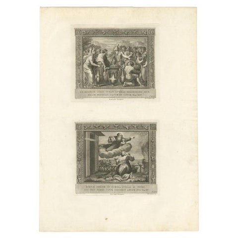 Original Antique Religion Print Depicting God's Covenant with Abraham, C.1850, view 2