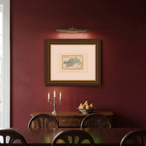 Tribe of Benjamin with Jericho and Bethel, Antique Wyld Map, 1823, shown framed on a wall, true to size