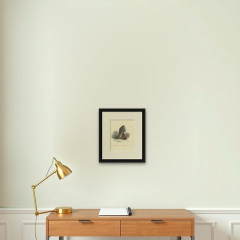 Eternal Devotion in Prayer: Handcolored Religious Adorer Print, Plate 77, 1862, shown framed on a wall, true to size