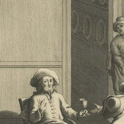 Antique Print of Jewish Ceremonies by A. Calmet, 1727, close-up 1
