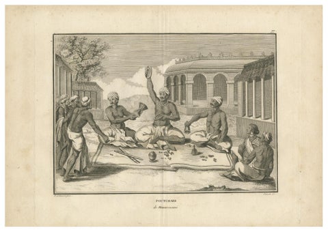 Hindu Priestly Assembly, Poutchari of Maarraami, Engraving, 1806, view 2