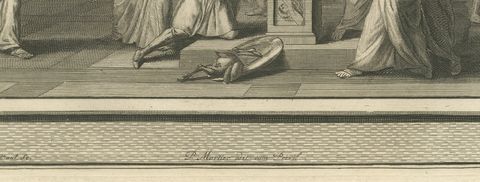 Martyrdom of the Maccabee Brothers and Zeal of Mattathias, Mortier, circa 1700, close-up 1