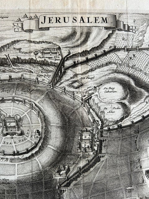 Plan of Ancient Jerusalem, Cornelis de Bruijn’s Engraved City View c.1698, view 8