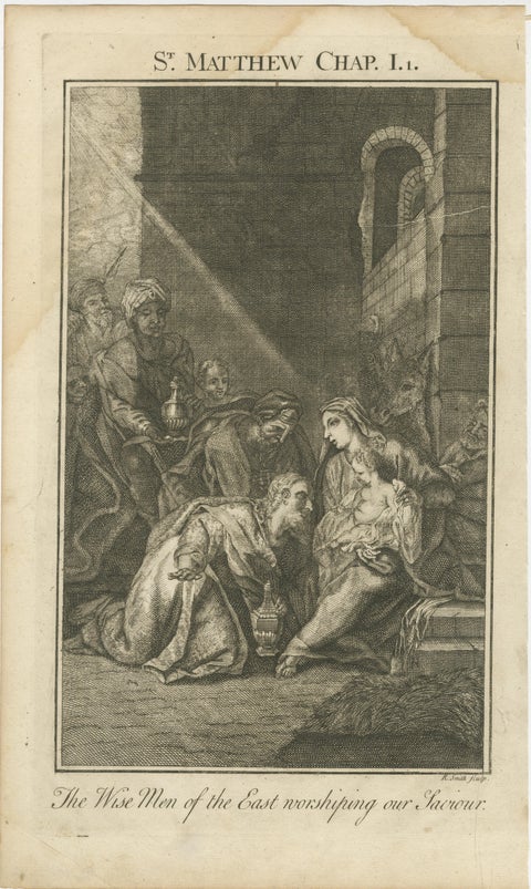 Set of Biblical Engravings, Adoration, Flight to Egypt & Christ’s Baptism, 1735, view 2